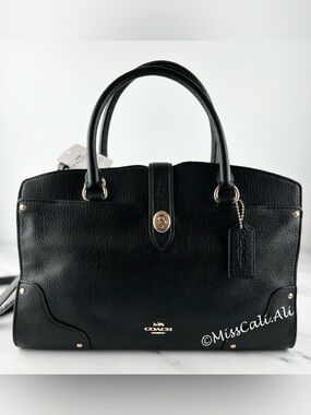 NWT COACH Mercer 30 Satchel Crossbody Bag Black